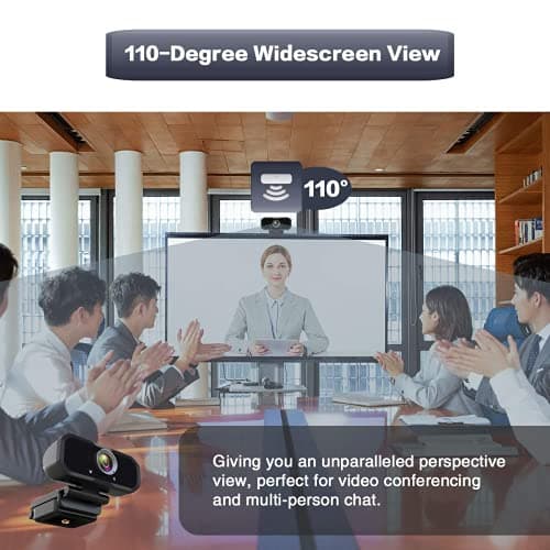 Webcam 1080p HD Computer Switch 2 Camera - Microphone Laptop USB PC Webcam with Tripod Stand, 110 Degree Live Streaming Widescreen Recording Pro Video Web Camera for Calling, Conferencing