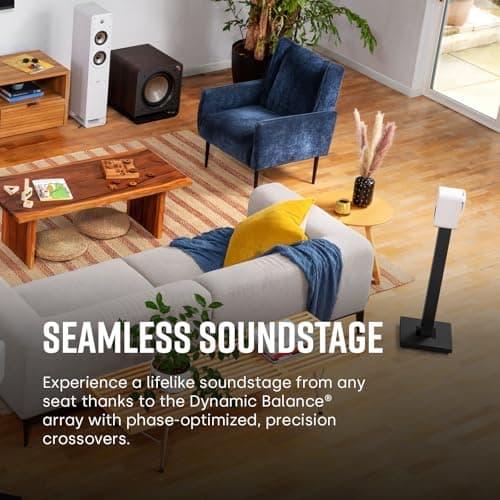 Polk Signature Elite ES10 Surround Loudspeaker - Hi-Res Audio Certified, Dolby Atmos & DTS:X Compatible, 1" Tweeter & 4" Woofer, Power Port Technology for Effortless Bass (Pair, Stunning Black)
