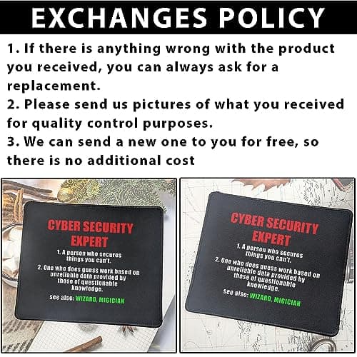 Cybersecurity Expert Definition Mouse Pad - System Administrator - Funny Gifts for Computer Programmer - IT Security - Mouse Mat 9.5 Inch