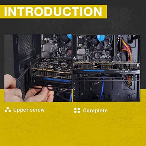 Fstop Labs CloverTale Graphics Card GPU Brace Support, Video Card Sag Holder Bracket, Anodized Aerospace Aluminum (Upgraded Version Black)