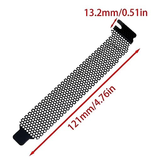 8PCS Computer PCI Dust Strips Black PCI Slot Covers, with Screws for Computer Cases (Black)