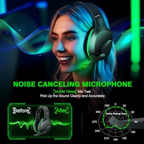X3 Wireless Gaming Headset for Xbox Series X|S, PS5, PC, Mac, Switch – Bluetooth Headphones with Noise Cancelling Mic, 60H Playtime, Low Latency, Lightweight & Comfortable for Gamers