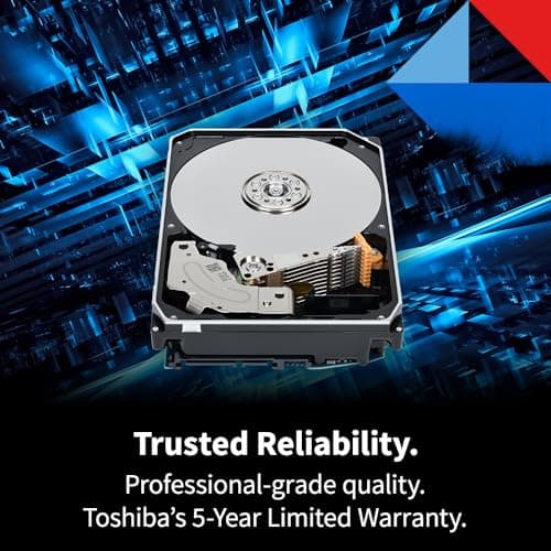 Toshiba X300 PRO 8TB High Workload Performance for Creative Professionals 3.5-Inch Internal Hard Drive – Up to 300 TB/Year Workload Rate CMR SATA 6 GB/s 7200 RPM 512 MB Cache - HDWR780XZSTB