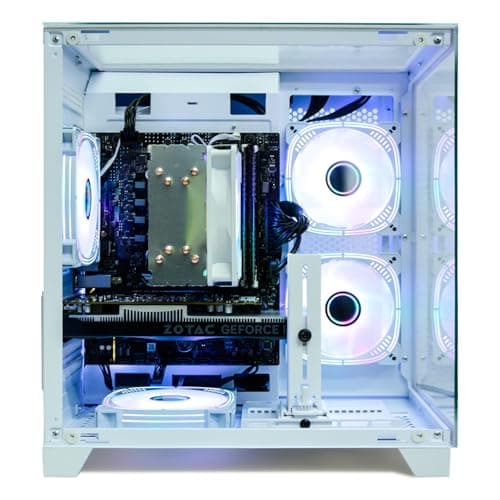 LXZ Gaming PC Desktop, I5-12400F, 2.5GHz, GeForce RTX 3050 6GB, 16GB DDR4 RAM, 1TB NVME SSD, for Gaming and Work, White