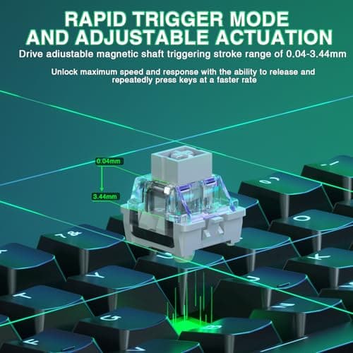 Aula WIN60 HE - 60% Mechanical Gaming Keyboard Wired, Magnetic Switch Hot Swappable, Adjustable Actuation Rapid Trigger Mode, 8000 Hz Polling Rate, RGB Small Keyboard 60 Percent Compact Design for PC
