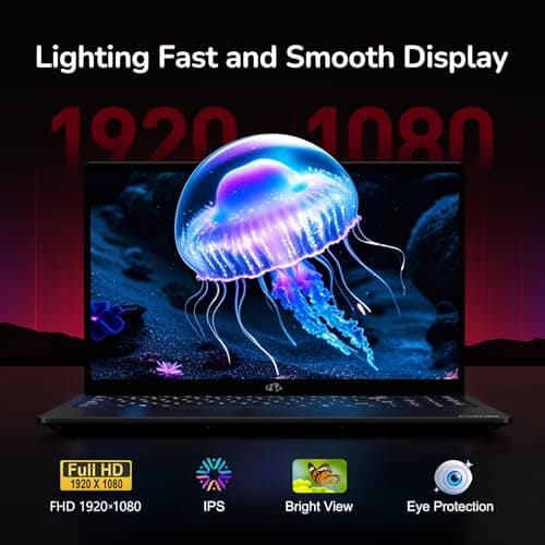 NIMO 15.6" IPS FHD-Gaming-Laptop, 8 Cores AMD Ryzen 7 6800H 32GB DDR5 RAM 1TB SSD (Beat Intel i7-12700H, Up to 4.7GHz) AMD Radeon 680M GPU-Computer with 100W GaN Type-C Backlit Keyboard Fingerprint