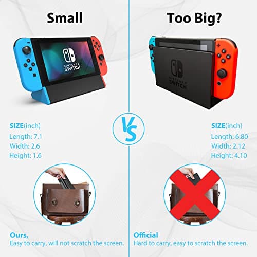 SIWIQU TV Dock Station for Nintendo Switch/Switch OLED, Portable TV Docking Station Replacement with 4K HDMI Adapter/Type C Port/USB Port for Official Nintendo Switch (for Switch/OLED)
