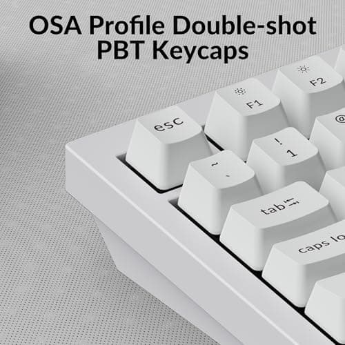 Keychron Q1 RGB Wired Custom Mechanical Keyboard, 75% Layout QMK/VIA Programmable Macro with Hot-swappable Gateron G Pro Brown Switch Double Gasket Compatible with Mac Windows Linux (White) -Version 2