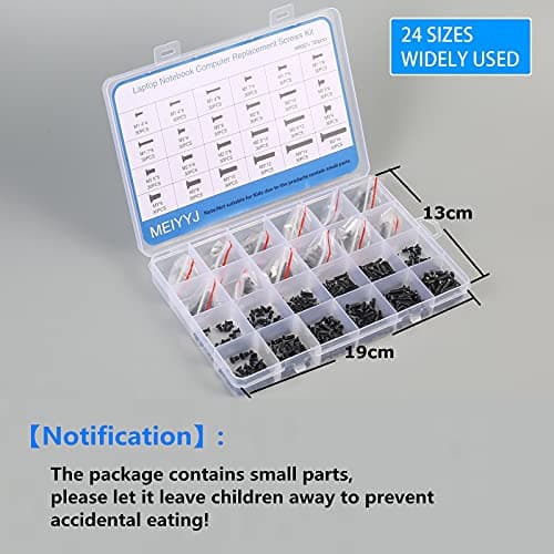 720pcs Laptop Notebook Screws Set,Replacement Computer Screws Kit,M1.4,M1.7,M2,M2.5,M3 countersunk Flat Head Phillips Mini Screw Set for Electronic Repair.