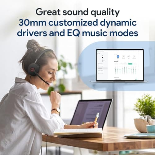 Yealink UH48 ANC Wired Headset with Microphone, Active Noise Cancelling USB Headphones for PC, MS Teams Certified Works with All Other Call Platforms, USB-A or USB-C Connectivity, Mute Button