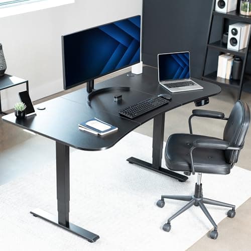 VIVO 63 x 32 inch Universal Table Top for Standard and Sit to Stand Height Adjustable Home and Office Desk Frames, Black Desktop, DESK-TOP1B