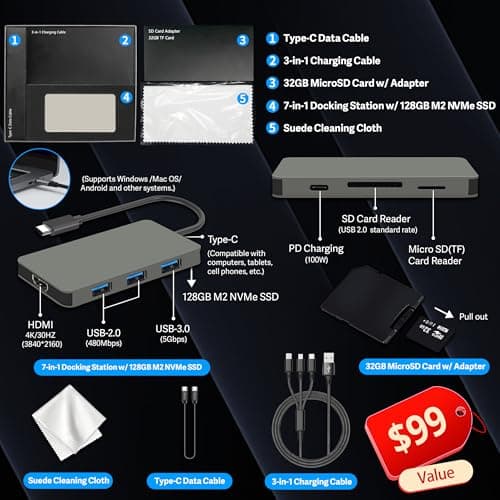 ASUS 14" FHD Laptop, Intel Celeron N4500 Processor, 4GB RAM, 224GB Storage(64GB eMMC+160GB Docking Station Set), Intel Iris Xe Graphics, 720P Camera, Bluetooth, Win 11 S, Quiet Blue