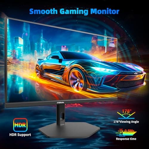 27 inch Gaming Monitor 380Hz, FHD 1080P, 0.5ms Frameless, Ultra Slim Computer Monitor, Height/Pivot/Swivel/Tilt Adjustable Vertical Monitor, Support FreeSync, VESA, DP*2, HDMI*2