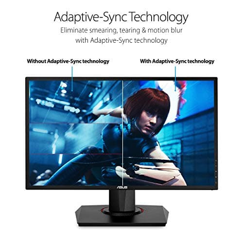 ASUS VG248QG 24" G-SYNC Gaming Monitor 165Hz 1080p 0.5ms Eye Care with DP HDMI DVI,Black