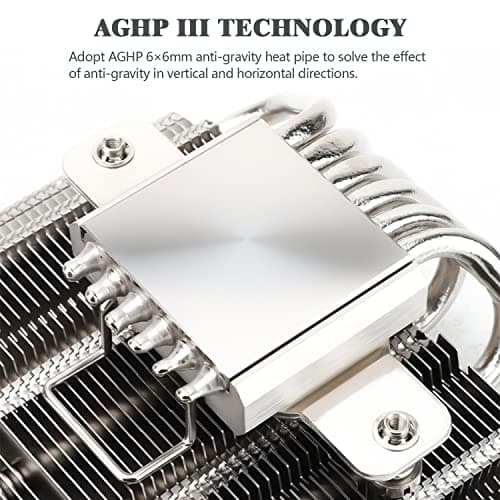 Thermalright AXP120-X67 Black ARGB Low Profile CPU Air Cooler with Quite 120mm TL-C12015B-S PWM Fan, 6 Heat Pipes, 67mm Height, for AM4/ AM5,Intel LGA 1700/1851/1150/1151/1155/1156/1200/2011