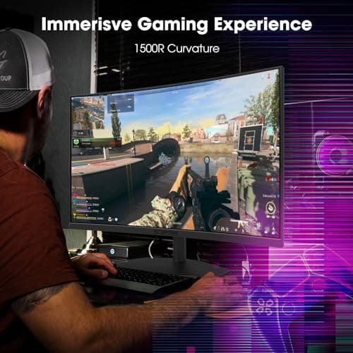 Sceptre Curved 24-inch Gaming Monitor 1500R DisplayPort HDMI X2 Eye Care 100% sRGB Build-in Speakers, 1ms 100Hz Machine Black 2024 (C248W-FW100T Series)