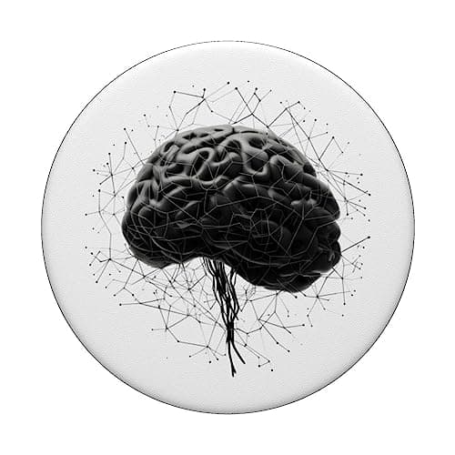 Brain Neural AI Deep Learning Computer Algorithm Programmer PopSockets Swappable PopGrip