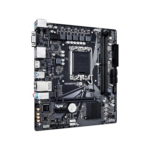 GIGABYTE H610M S2H V2 Motherboard, Supports 14th/13th/12th Gen Intel Core Processors (LGA 1700), mATX, DDR5, 1x M.2, PCIe 4.0, USB-C, HDMI, 2X DisplayPort, D-Sub, 1GbE LAN