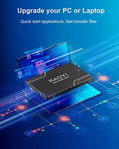 RAOYI 512GB Internal SSD SATA III 6Gb/s 2.5” Solid State Drive 3D NAND Flash Advanced SSD Hard Drive Up to 550MB/s SATA 3 SSD Upgrade Performance for PC Laptop