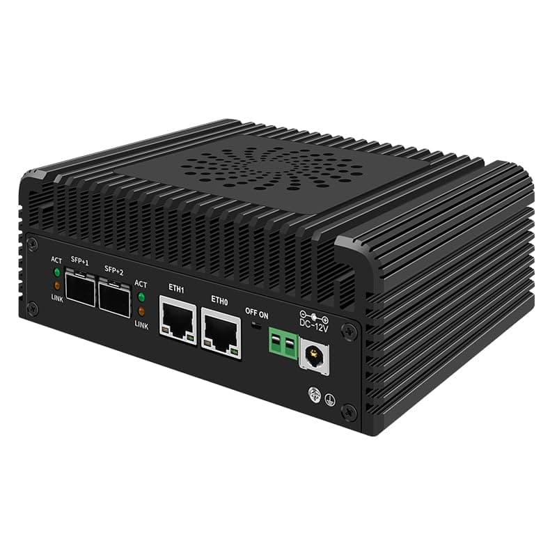 CWWK Mini PC N100 Firewall Hardware 2 x 10GbE SFP+, 2 x i226V 2.5GbE LAN OPNsense Appliance,AES-NI, 2HD, TypeC, TF Card Slot, M.2 WiFi Slot,NO RAM NO SSD
