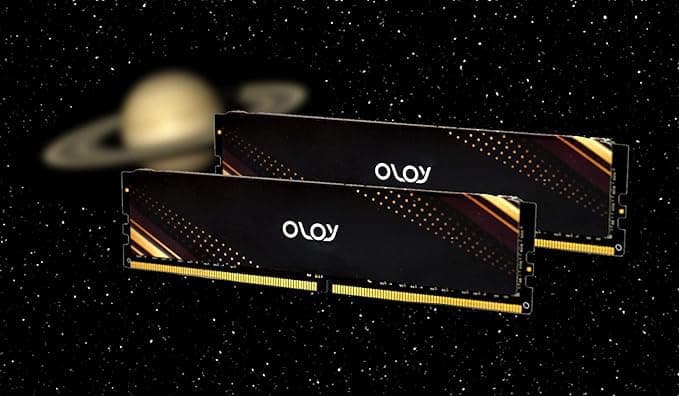 OLOy DDR4 RAM 16GB (2x8GB) Black Saturn 2400 MHz CL17 1.2V 288-Pin Desktop UDIMM (MD4U0824170BB1DA)