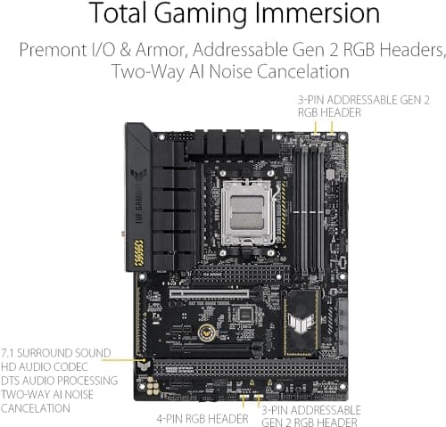 MICRO CENTER AMD Ryzen 7 7700X Desktop CPU Processorwith ASUS TUF Gaming B650-PLUS WiFi DDR5 PCIe 5.0 ATX Gaming Motherboard