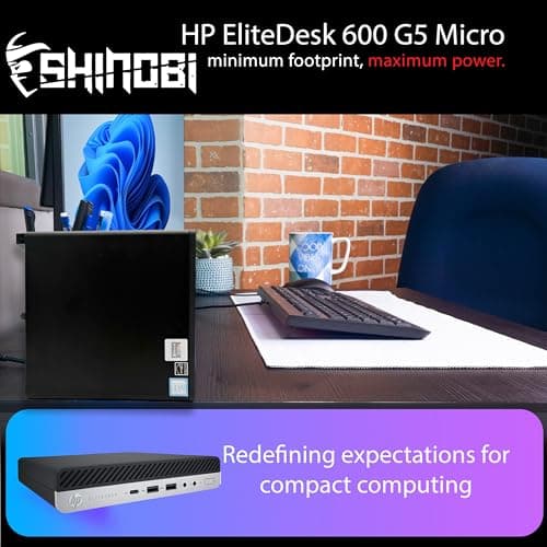 HP EliteDesk 600 G5 Mini PC | Intel Core i5-9500T | 16GB RAM | 512GB SSD | Windows 11 Pro | Wi-Fi+ BT | Mini Desktop Computer (Renewed) (16GB RAM + 512GB SSD)