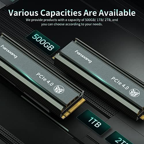 S660 PCIe 4.0 2TB SSD for PS5 with Heatsink, Up to 5000MB/s, NVMe M.2 SSD Internal Gaming SSD NAND SLC Cache Suitable for PS5 Enthusiasts, Technology Enthusiasts, IT Professionals