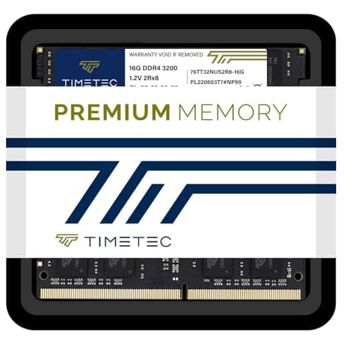 Timetec 32GB KIT(2x16GB) DDR4 3200MHz (or 2933MHz or 2666MHz) PC4-25600 Non-ECC Unbuffered 1.2V CL22 2Rx8 Dual Rank 260 Pin SODIMM Laptop Notebook PC Computer Memory RAM Module Upgrade