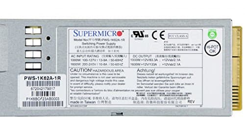 Supermicro PWS-1K62A-1R 1000W/1600W 1U 80 Plus Titanium Redundant Type Power Supply W/PFC & PM Bus