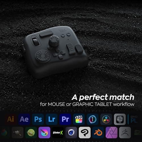 TourBox Elite - Bluetooth Controller for Video Photo Editing Color Grading, Davinci Resolve Speed Editor, MacOS/Windows, Lightroom Photoshop Premiere Final Cut Pro Programmable Keyboard