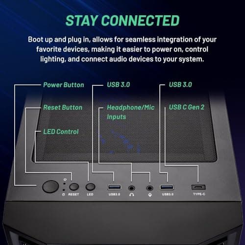 Skytech Gaming Shadow Desktop PC, Intel i5 13400F 2.5 GHz (4.6GHz), NVIDIA RTX 4060 8GB, 2TB NVMe SSD, 32GB DDR5 RAM 5200 RGB, 650W Gold PSU, Wi-Fi, Win 11