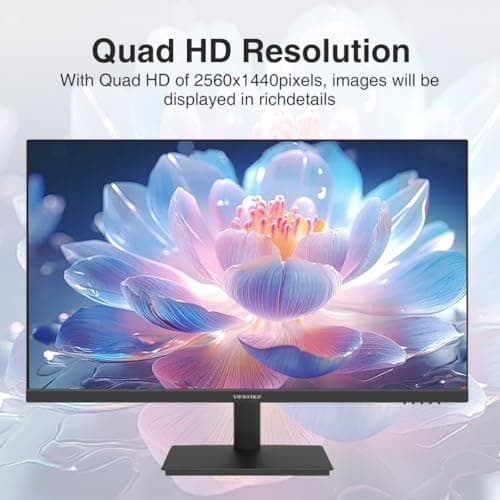 27 inch Monitor 2560 x 1440p 75hz IPS Computer Monitor QHD with HDMI, DP and Wall Mountable | Eye Protection 2K Monitor for Working and Gaming