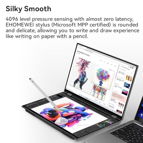Dual View Portable Monitor Double Touch Screen 16"*2 FHD 60Hz 100% DCI-P3 400 Nit Stylus Support CNC Metal Shell for Laptop Tablet Phone for Windows MacOS X2