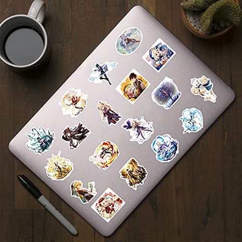 Genshin Impact Stickers 100pcs Video Game Stickers Waterproof Vinyl for Laptop Hydroflask Water Bottle Skateboard Luggage (100, Game)