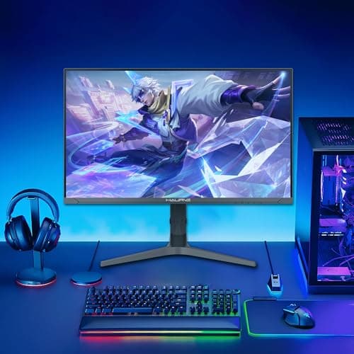 Haurve 32” UHD 4K 144Hz Gaming Monitor with Height Adjustable Stand, PD 90W, HDMI 2.1, DP 1.4, USB-C, RGB, Speakers, 0.5ms, 3840X2160 Display, (HG3214K)