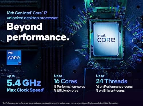 Intel Core i7-13700K Gaming Desktop Processor 16 cores (8 P-cores + 8 E-cores) with Integrated Graphics - Unlocked