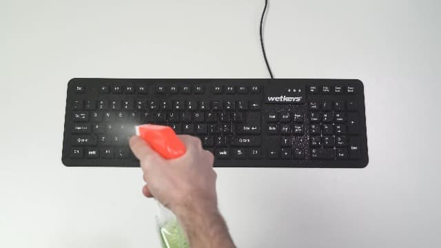 WetKeys "Soft-Touch Comfort Professional-Grade Full-Size Flexible Silicone Washable Keyboard (USB) (PS/2) (Black) | KBWKFC106-BK