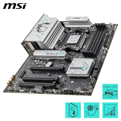 msi B850 Gaming Plus WiFi Motherboard, ATX - Supports AMD Ryzen 9000/8000 / 7000 Processors, AM5 - DDR5 Memory Boost 8200+ MT/s (OC), PCIe 5.0 x16 & 4.0 x16, M.2 Gen5, Wi-Fi 7, 5G LAN