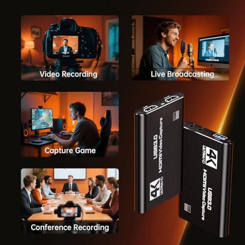 Newhope HDMI Capture Card for Streaming, Full HD 1080P 60FPS Capture USB 3.0 Game Audio Video Capture Card,for Streaming Camera/Xbox/PS4/PS5/Switch/PC