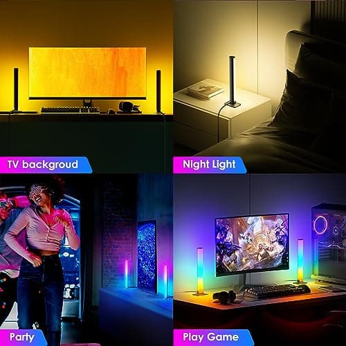 RGB Light Bar,Smart LED Light Bar for Room,16 Million Colors,Three Control Modes,Dynamic Music Sync Mode,213 Preset Modes,USB Interface（Without Adapter）