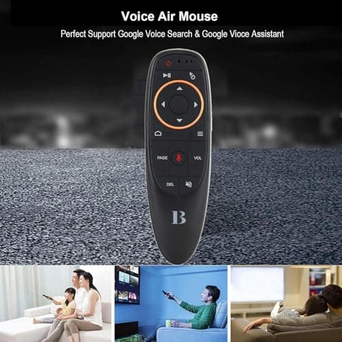 BL Air Mouse Remote Control, Voice Remote 2.4G RF Wireless Remote Control with 6-Axis Gyroscope IR Learning, USB Air Mouse Remote for PC Smart TV Android TV Box HTPC Laptop Projector Android Windows
