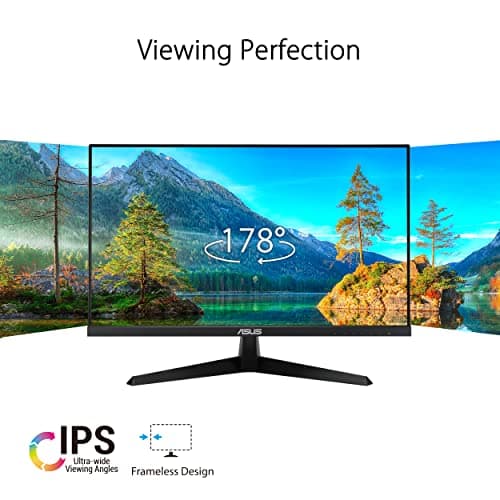 ASUS 24” (23.8-inch viewable) Eye Care Monitor (VY249HF) - Full HD, IPS, 100Hz, IPS, SmoothMotion, 1ms, Adaptive Sync, Blue Light Filter, Flicker Free, HDMI, VESA Mountable, 3 Year Warranty