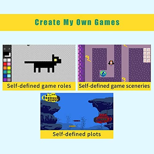 ELECFREAKS Retro Coding Arcade for Microsoft Makecode DIY Programmable Handheld Game Console Suitable for STEM Education, Kid Game Programming Learning Machine Supports Block Programming and Python