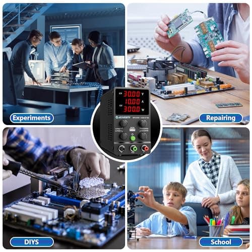DC Power Supply Variable, 0-30V 0-10A Adjustable Switching DC Regulated Bench Power Supply with High Precision 4-Digit LED Display, 5V/2A USB Port, Coarse and Fine Adjustment SPS-3010