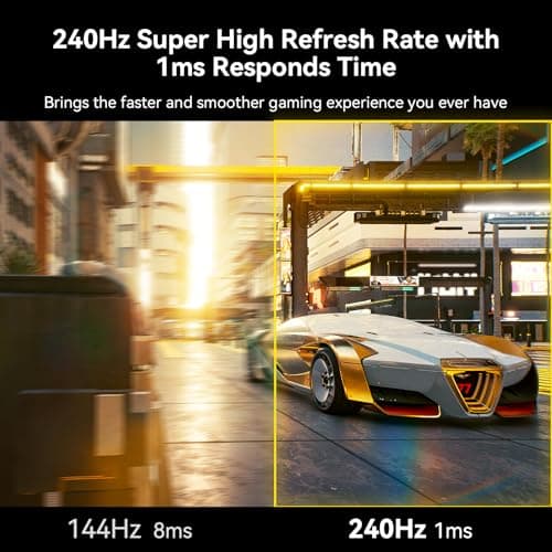 SANSUI 32 Inch Curved 240Hz Gaming Monitor High Refresh Rate, FHD 1080P Gaming PC Monitor HDMI DP1.4, Curved 1500R, 1Ms MPRT, HDR,Metal Stand,VESA Compatible (ES-G32C3F DP Cable Incl.)