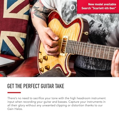 Focusrite Scarlett Solo 3rd Gen USB Audio Interface, for the Guitarist, Vocalist, Podcaster or Producer ? High-Fidelity, Studio Quality Recording, and All the Software You Need to Record