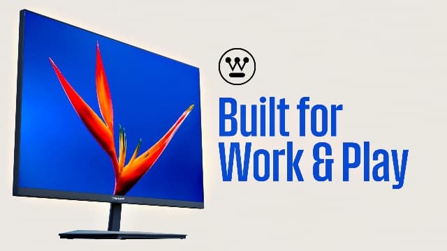 Westinghouse 24 Inch Computer Monitor, 100Hz, 1080p Full HD IPS Display, Adaptive Sync, Blue Light Protection, Home Office PC Screen with Built in Speakers, HDMI, VGA, for Work & Productivity