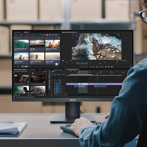 KOORUI 27 Inch 4K Monitor Computer UHD(3840 * 2160) IPS Display, 99% sRGB, 95% DCI-P3, 1.07 Billion Colors, Freesync & G-sync, Displayport & 2X HDMI, VESA 100 * 100mm, Tilt -5 to 20°, Audio Out (N07)