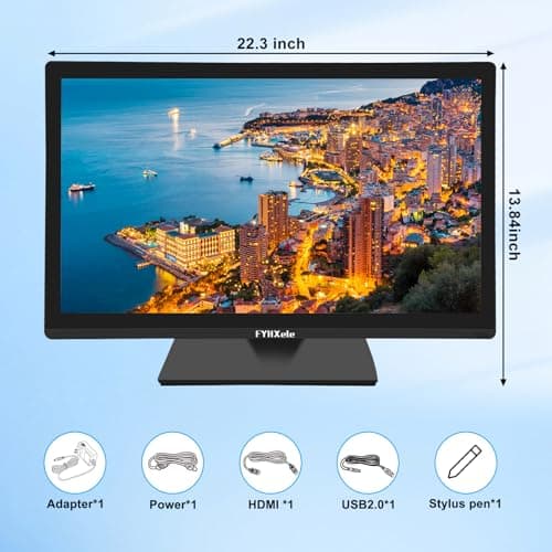 24 Inch Touchscreen Monitor, IPS FHD 1080P Touch PC Display, 100Hz, LED Backlit Multi-Touch Monitor, VESA, HDMI & VGA & USB Computer Touch Screen for Gaming, Business, Warehouse, Bar, Gym
